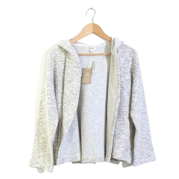 Madewell Women's Textural Hooded Open Jacket S - Picture 6 of 11